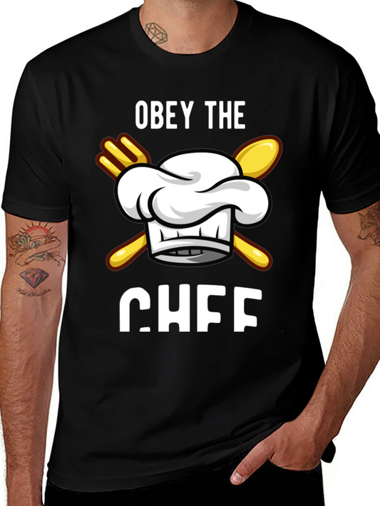 Obey the Chef T-Shirt Funny Cooking Apparel