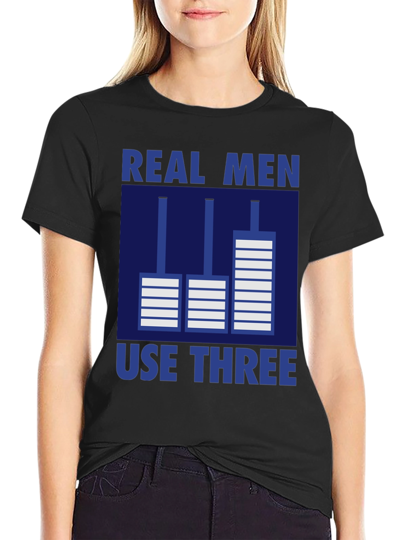 Real Men Use Three Pedals Graphic T-Shirt