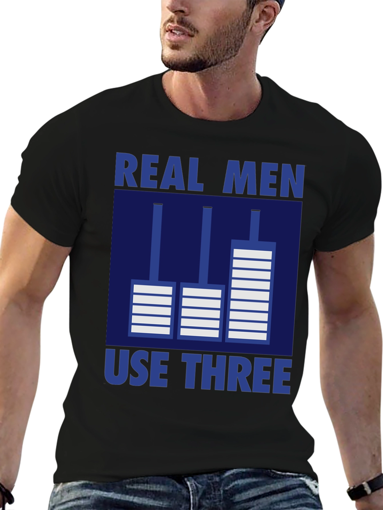 Real Men Use Three Pedals Graphic T-Shirt