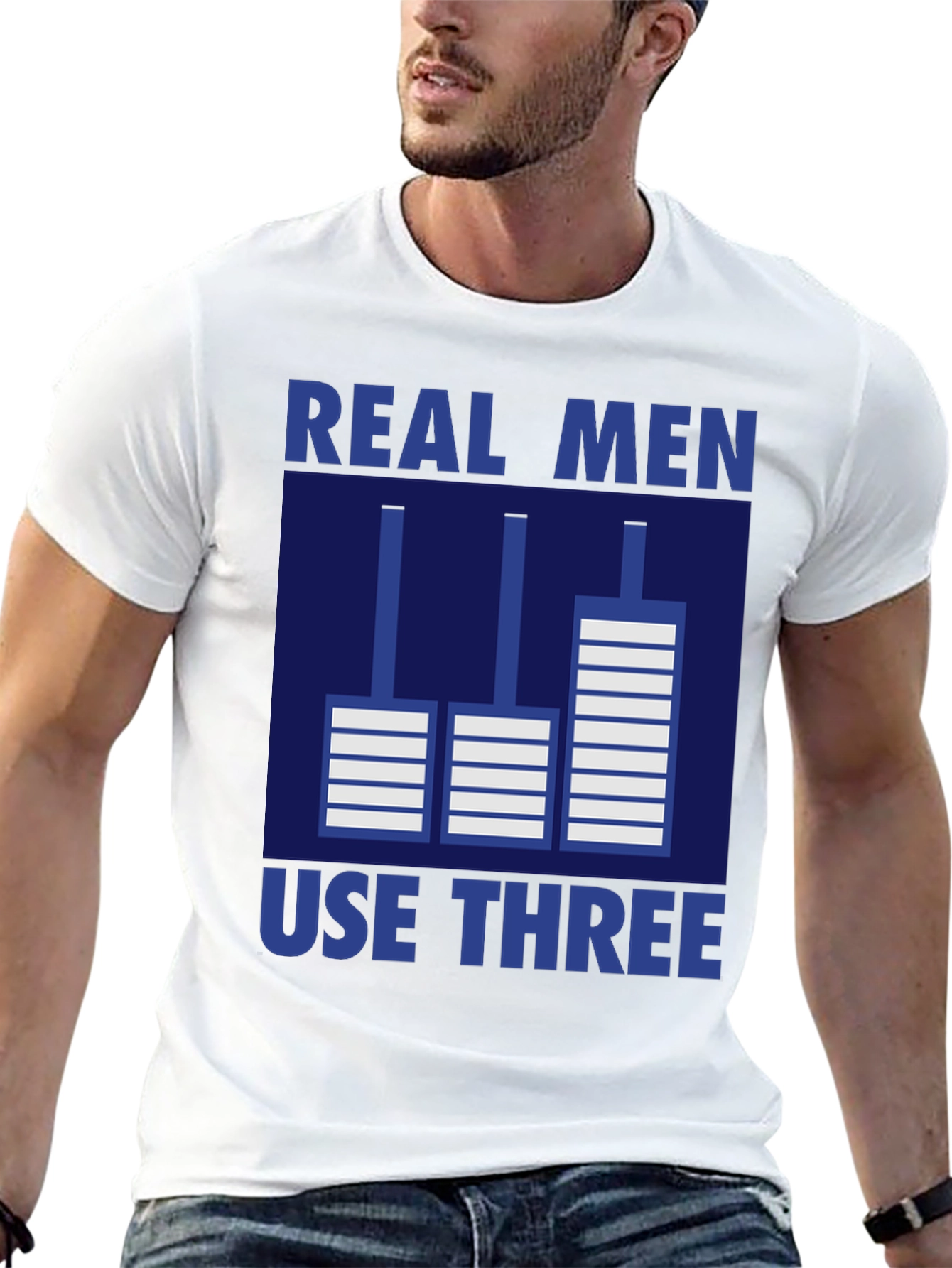 Real Men Use Three Pedals Graphic T-Shirt