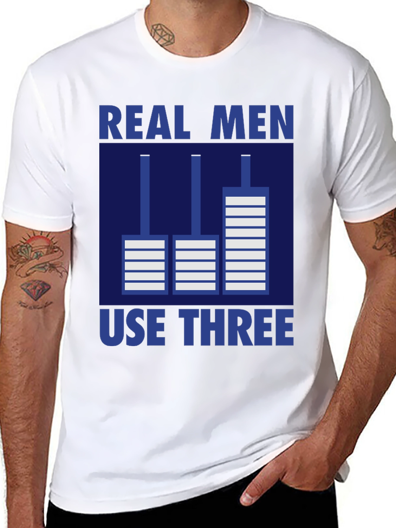Real Men Use Three Pedals Graphic T-Shirt