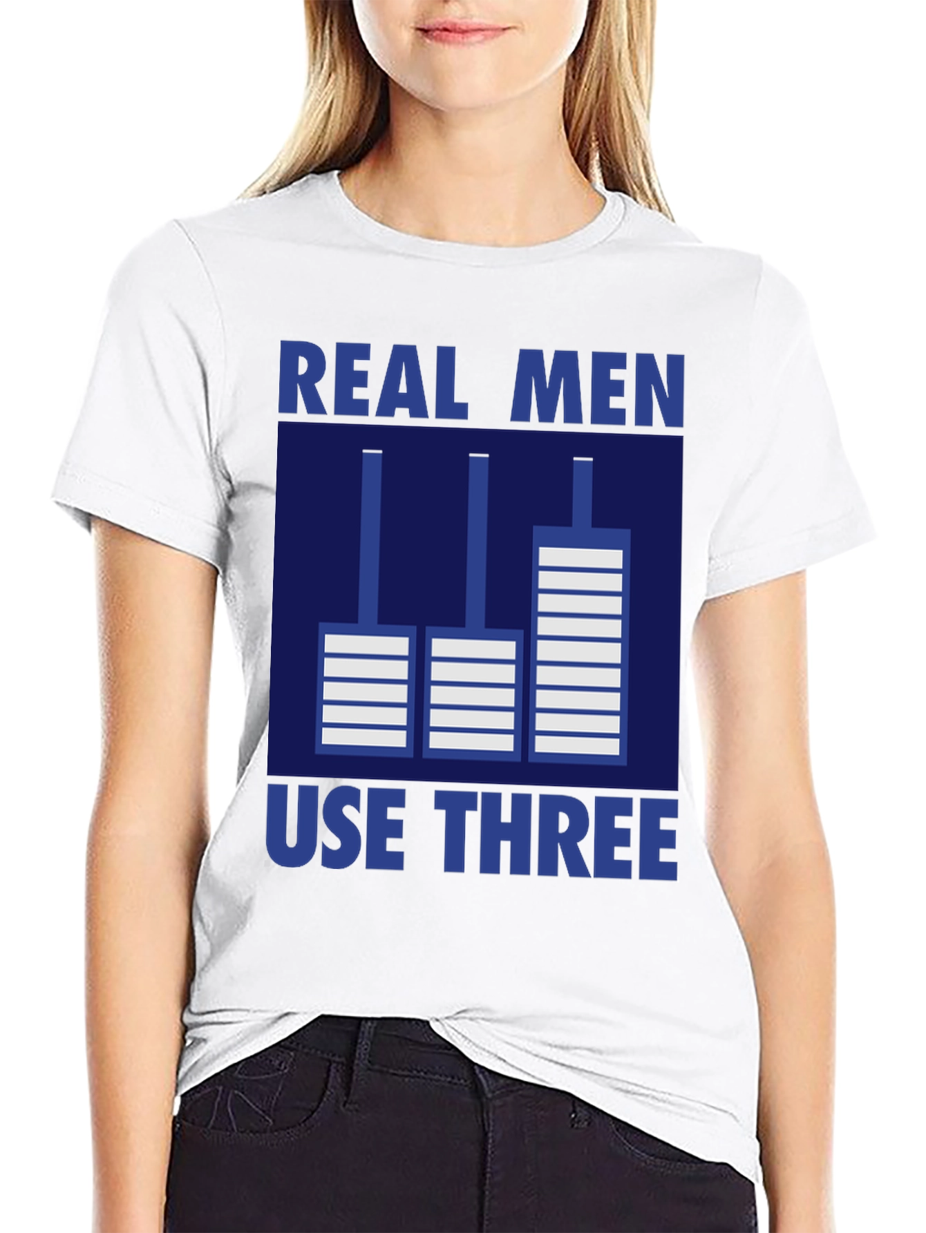 Real Men Use Three Pedals Graphic T-Shirt