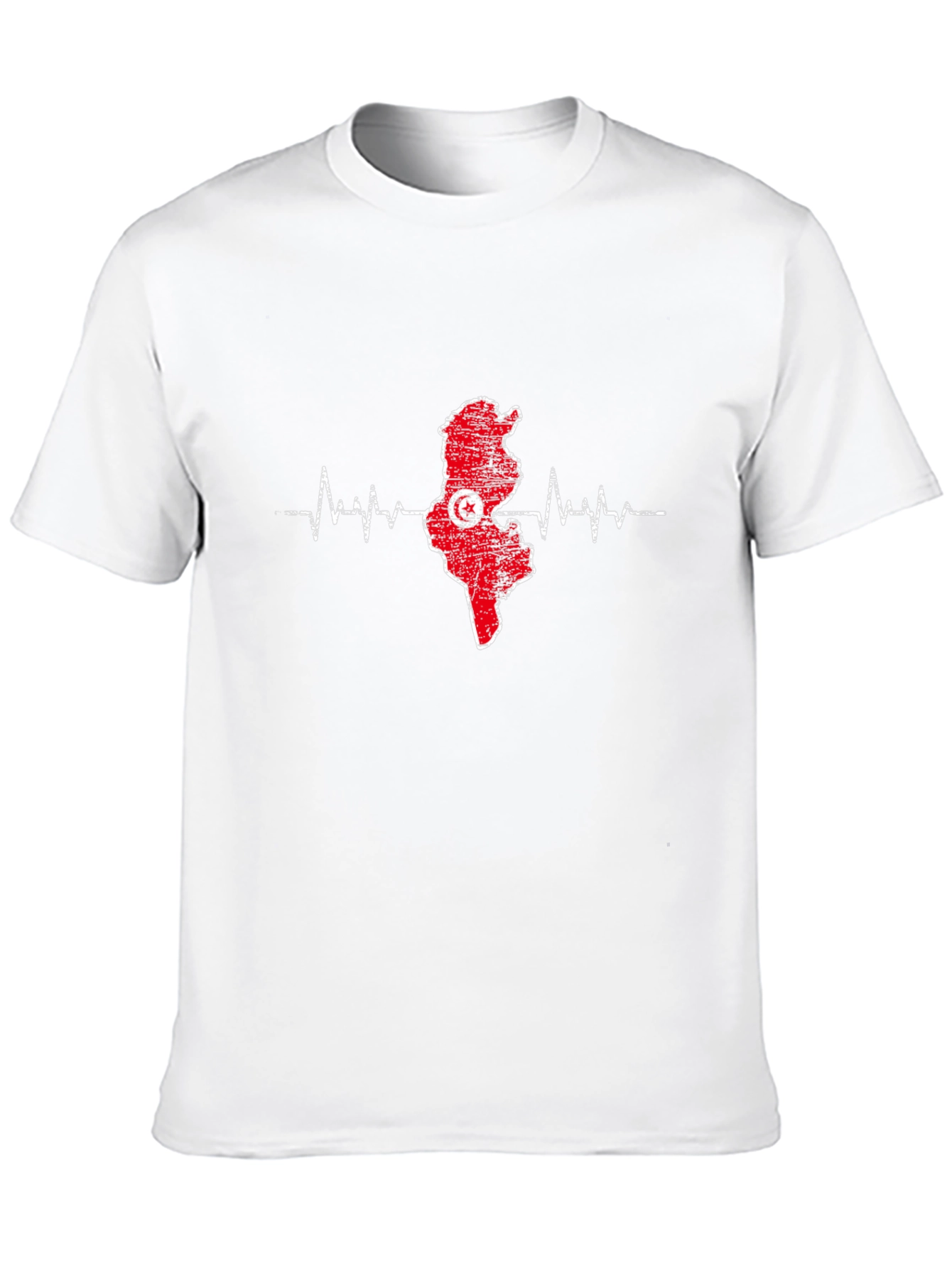 Tunisia Heartbeat T-Shirt - Black