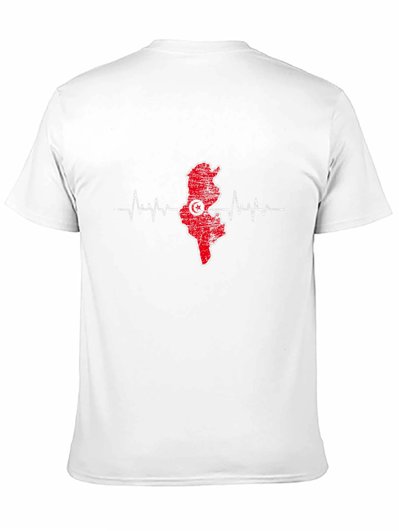 Tunisia Heartbeat T-Shirt - Black