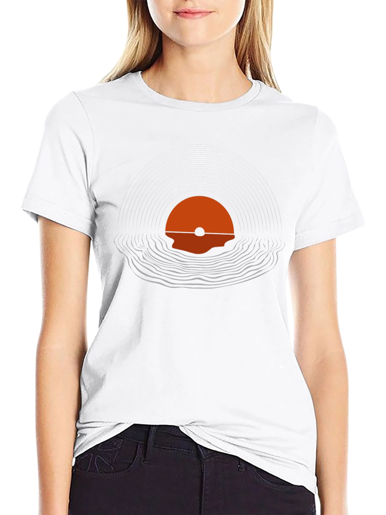 Retro Sunset Vinyl Record Graphic Tee