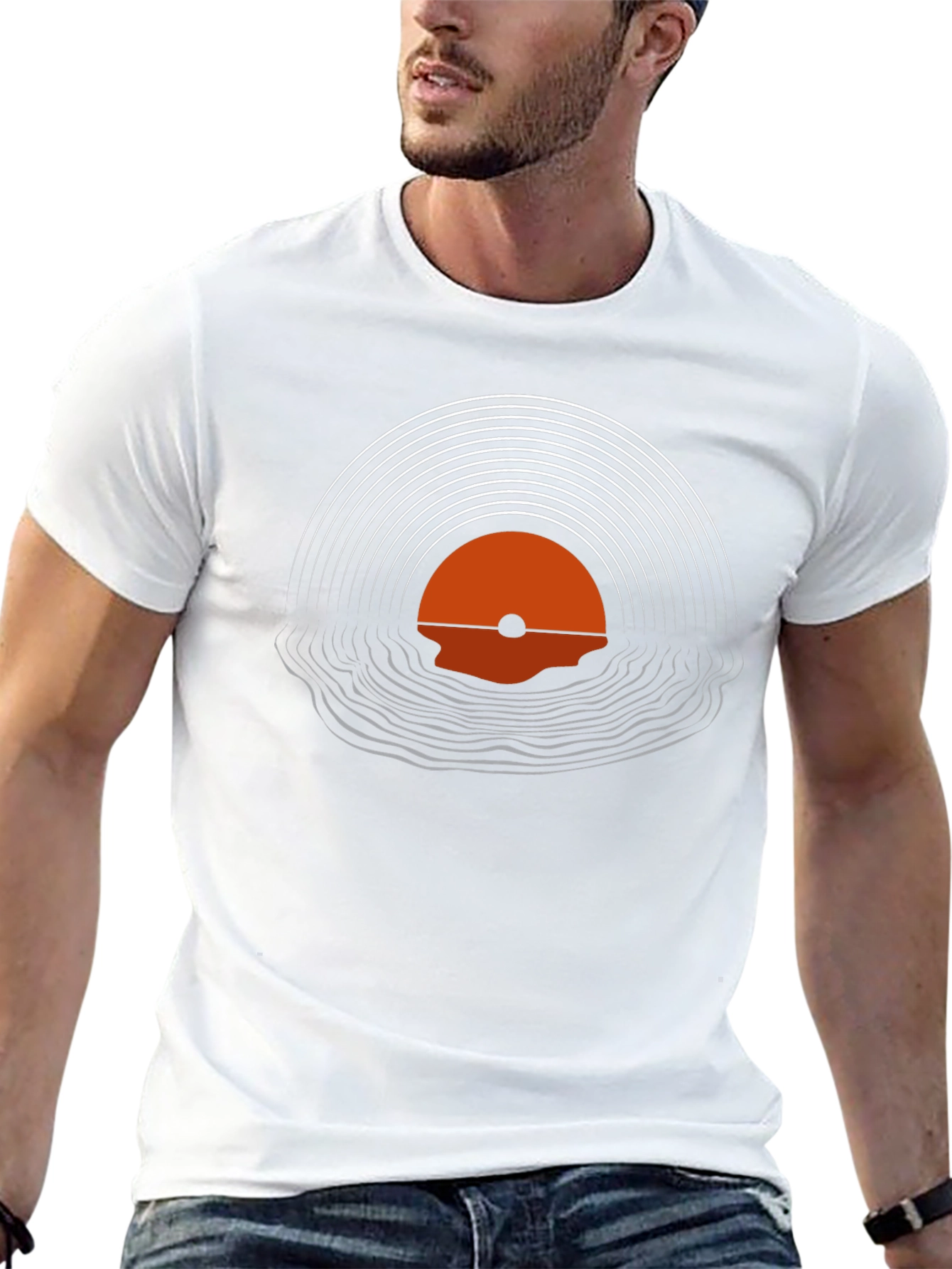 Retro Sunset Vinyl Record Graphic Tee