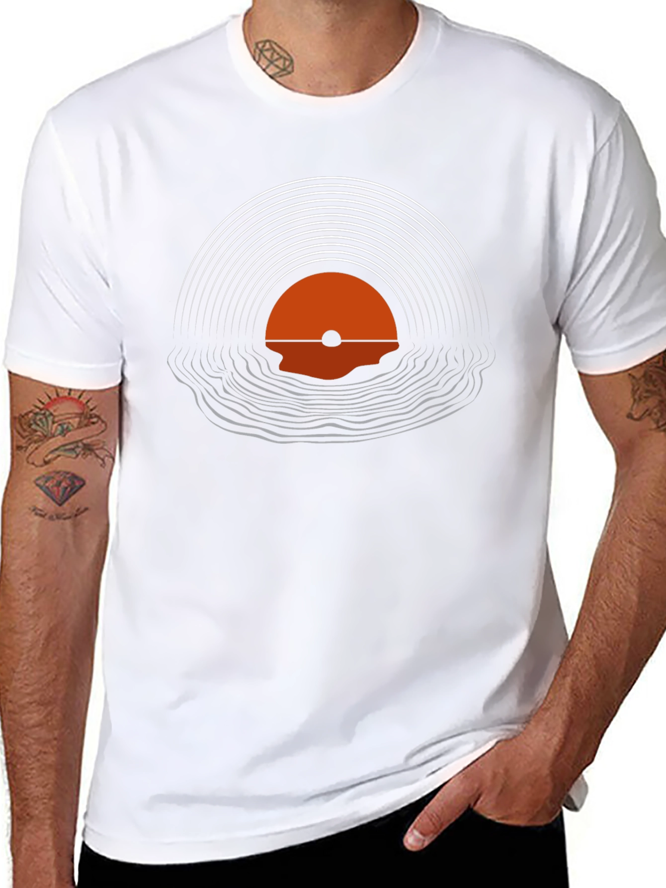 Retro Sunset Vinyl Record Graphic Tee