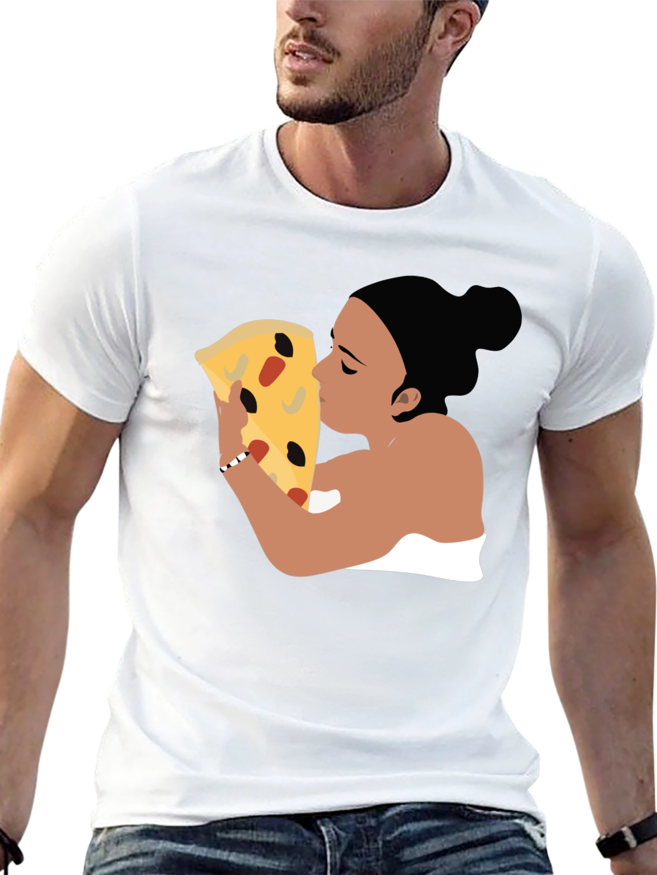 Pizza Lover Graphic Tee - Black
