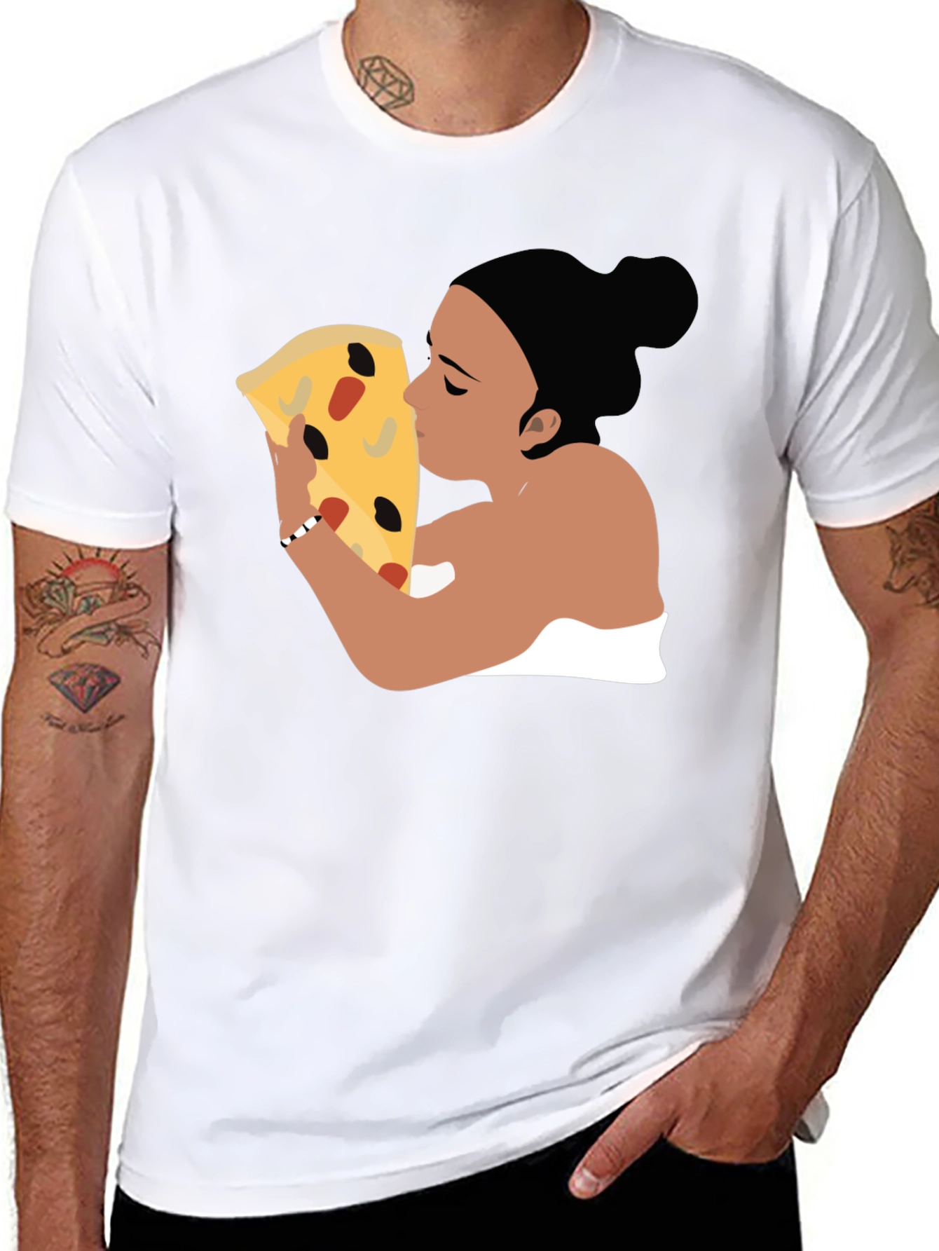 Pizza Lover Graphic Tee - Black