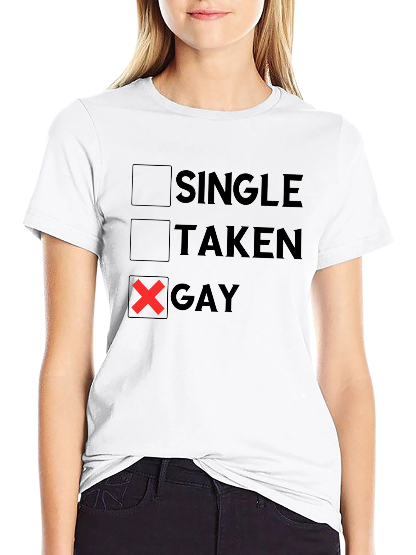 Single Taken Gay T-Shirt Funny LGBTQ Pride Tee