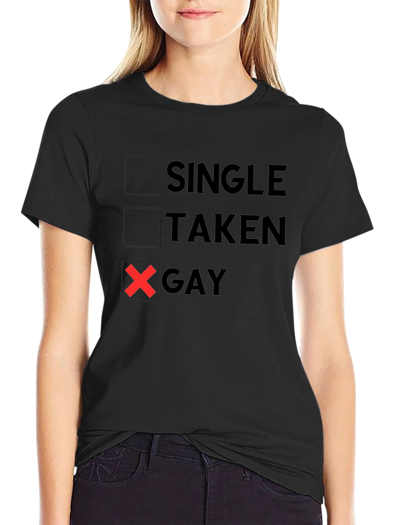 Single Taken Gay T-Shirt Funny LGBTQ Pride Tee