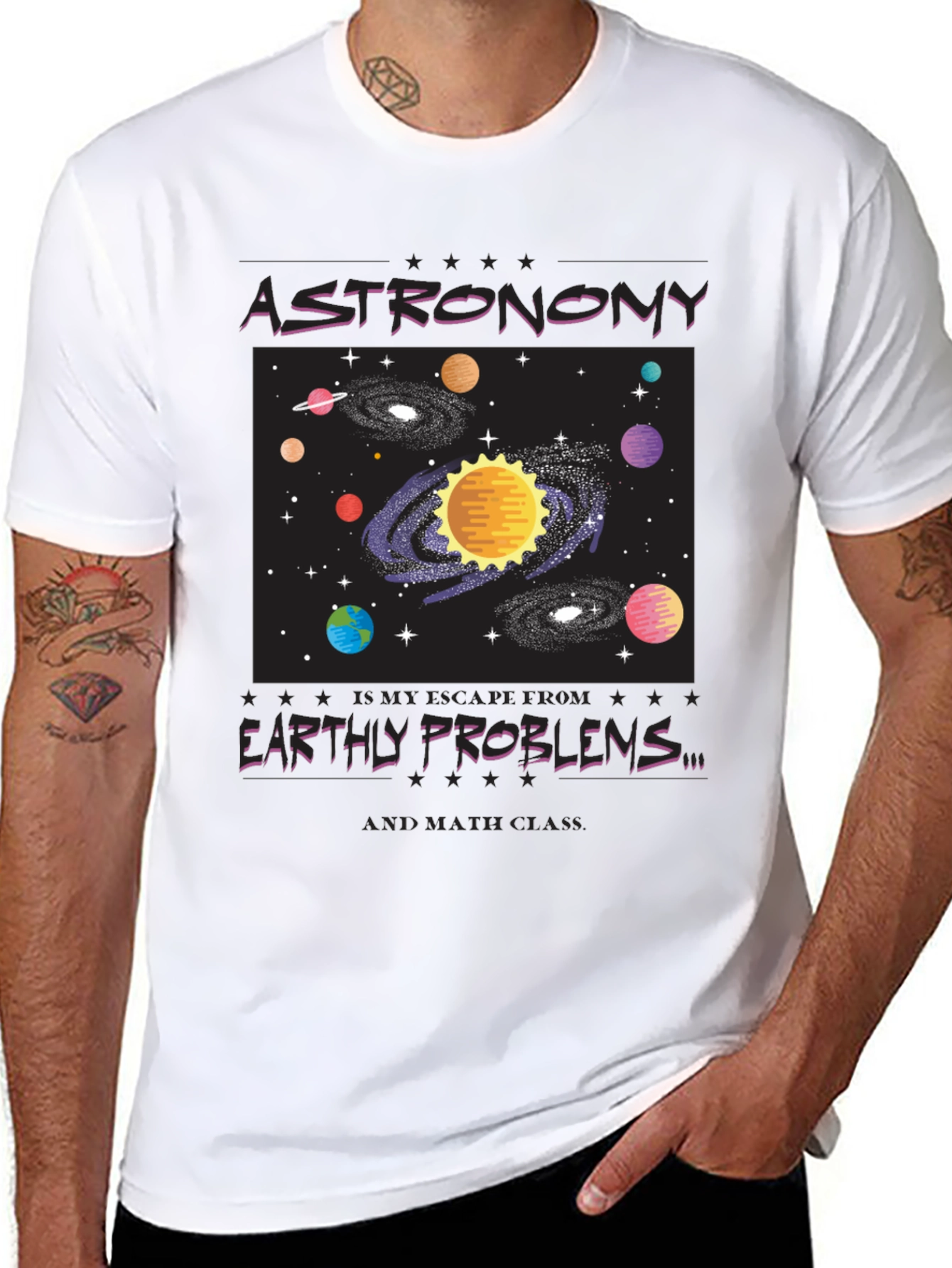 Astronomy Graphic Tee - Escape Earthly Problems in Style!