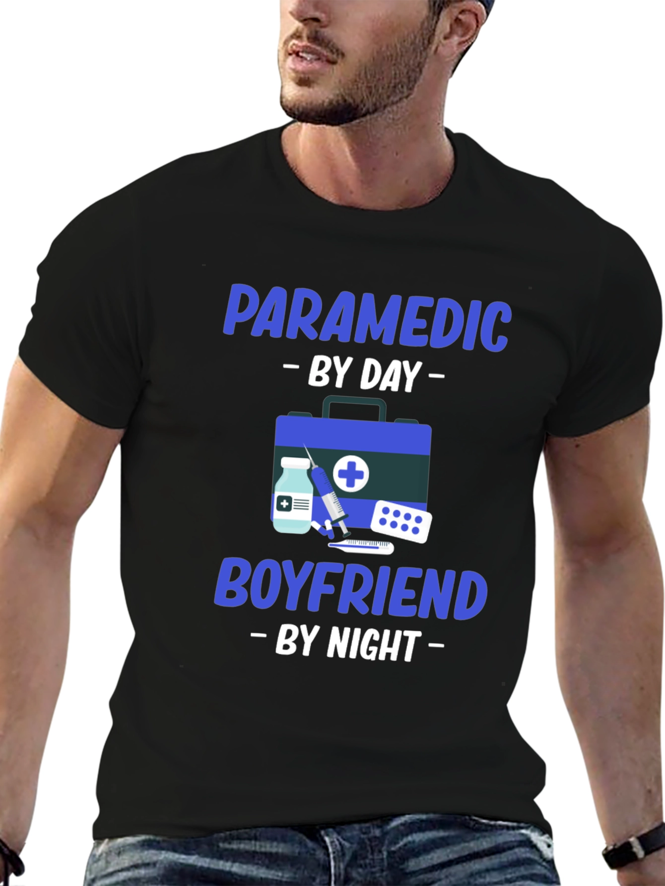 Paramedic By Day Boyfriend By Night Graphic Tee