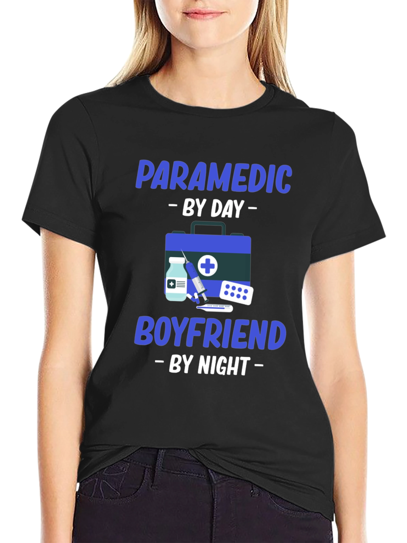 Paramedic By Day Boyfriend By Night Graphic Tee