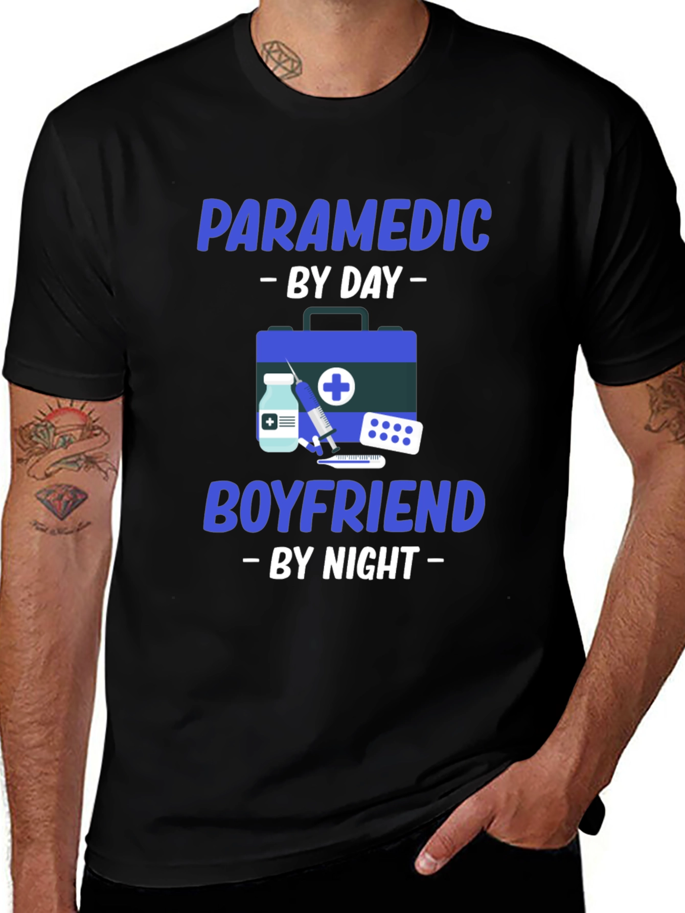 Paramedic By Day Boyfriend By Night Graphic Tee