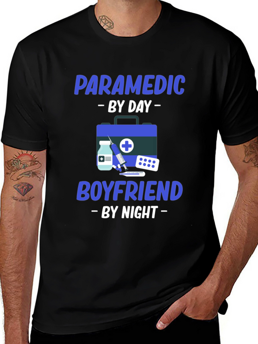 Paramedic By Day Boyfriend By Night Graphic Tee