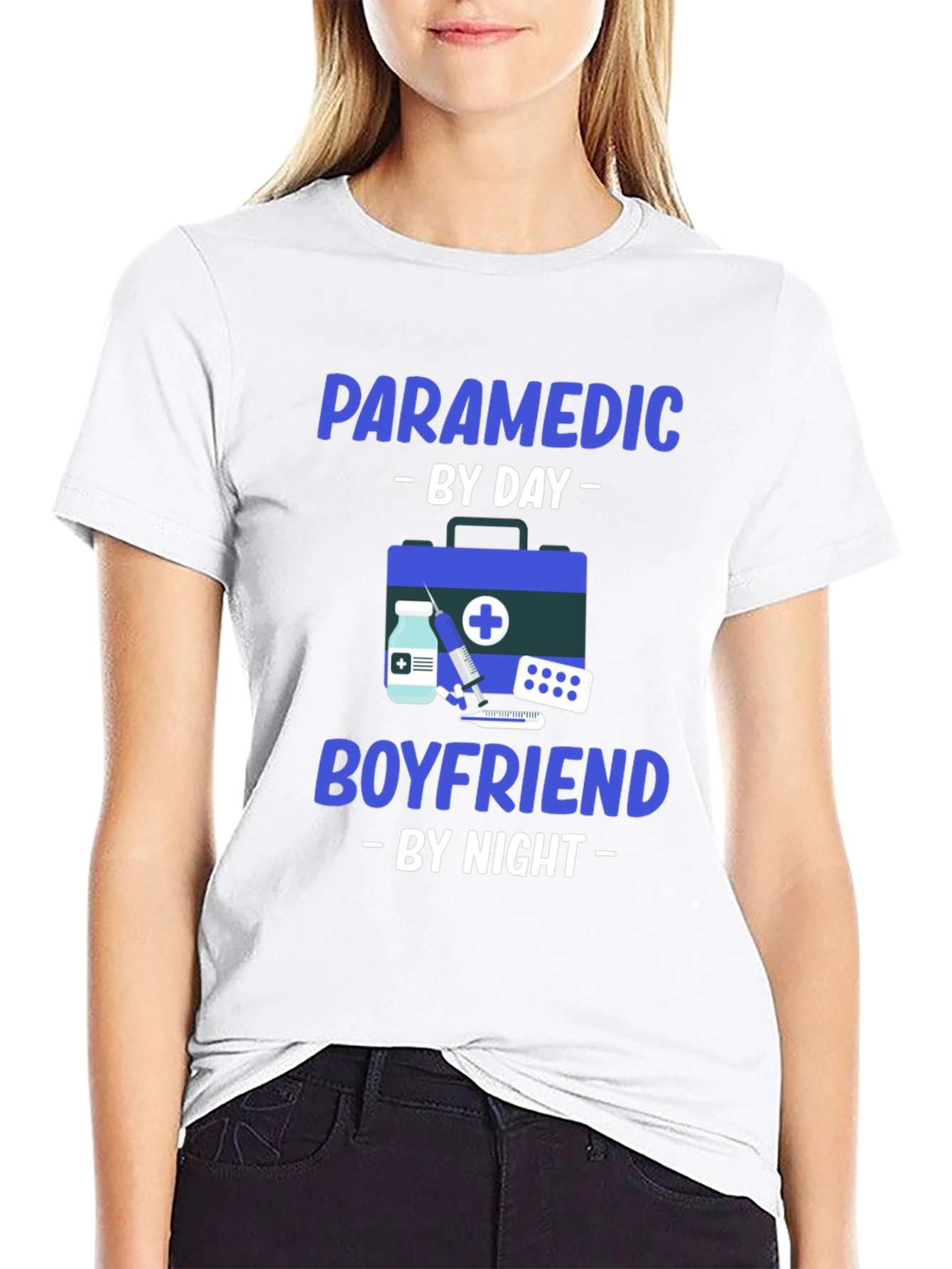 Paramedic By Day Boyfriend By Night Graphic Tee
