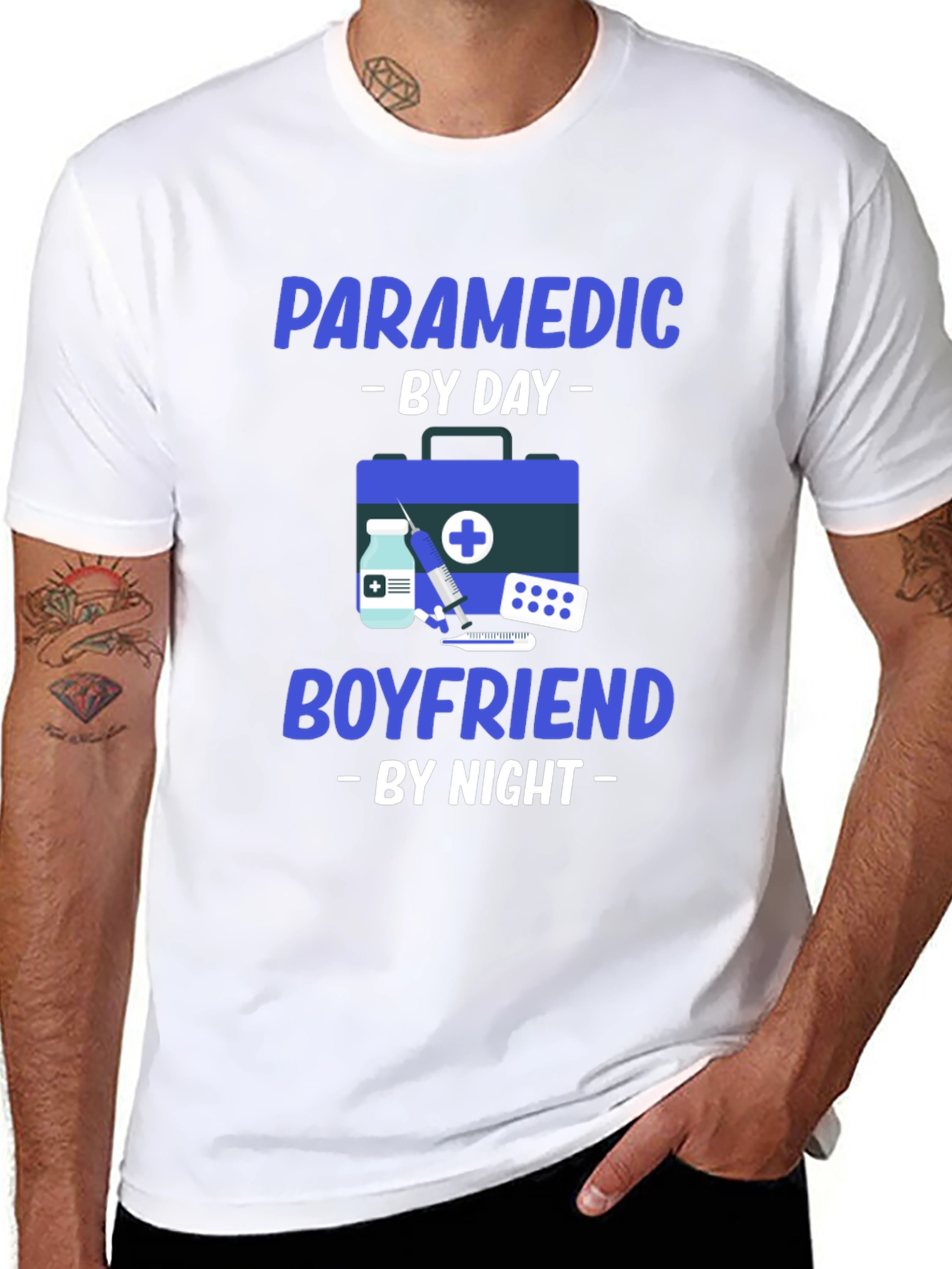 Paramedic By Day Boyfriend By Night Graphic Tee