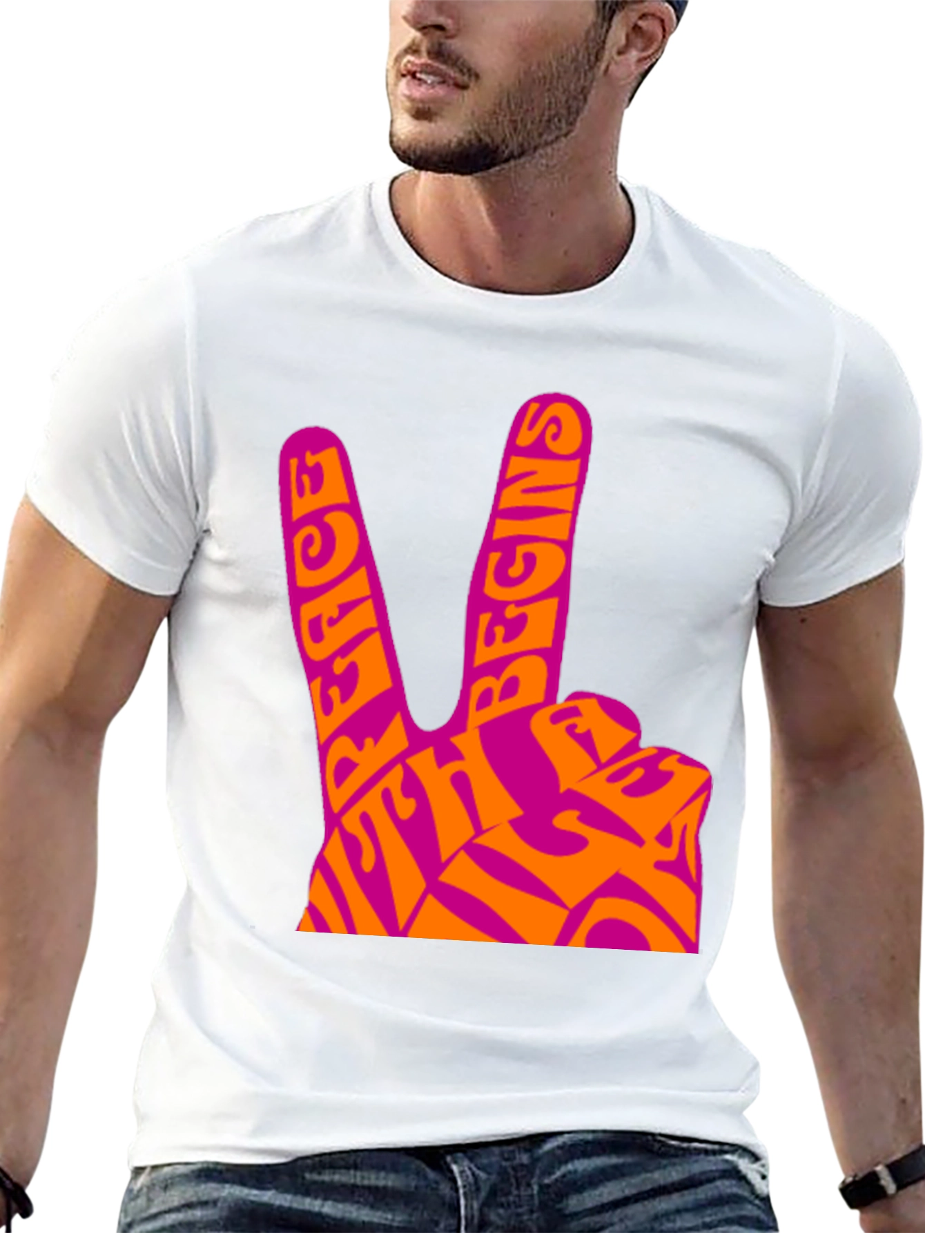 Peace Begins With Me T-Shirt - Retro Design