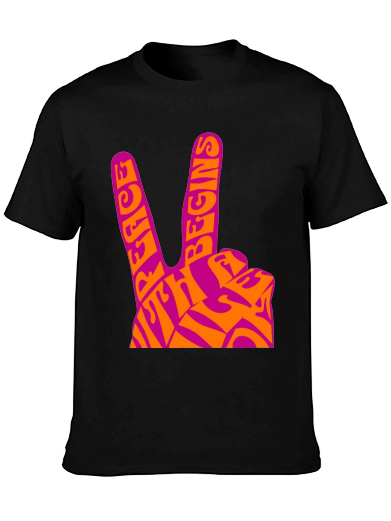 Peace Begins With Me T-Shirt - Retro Design