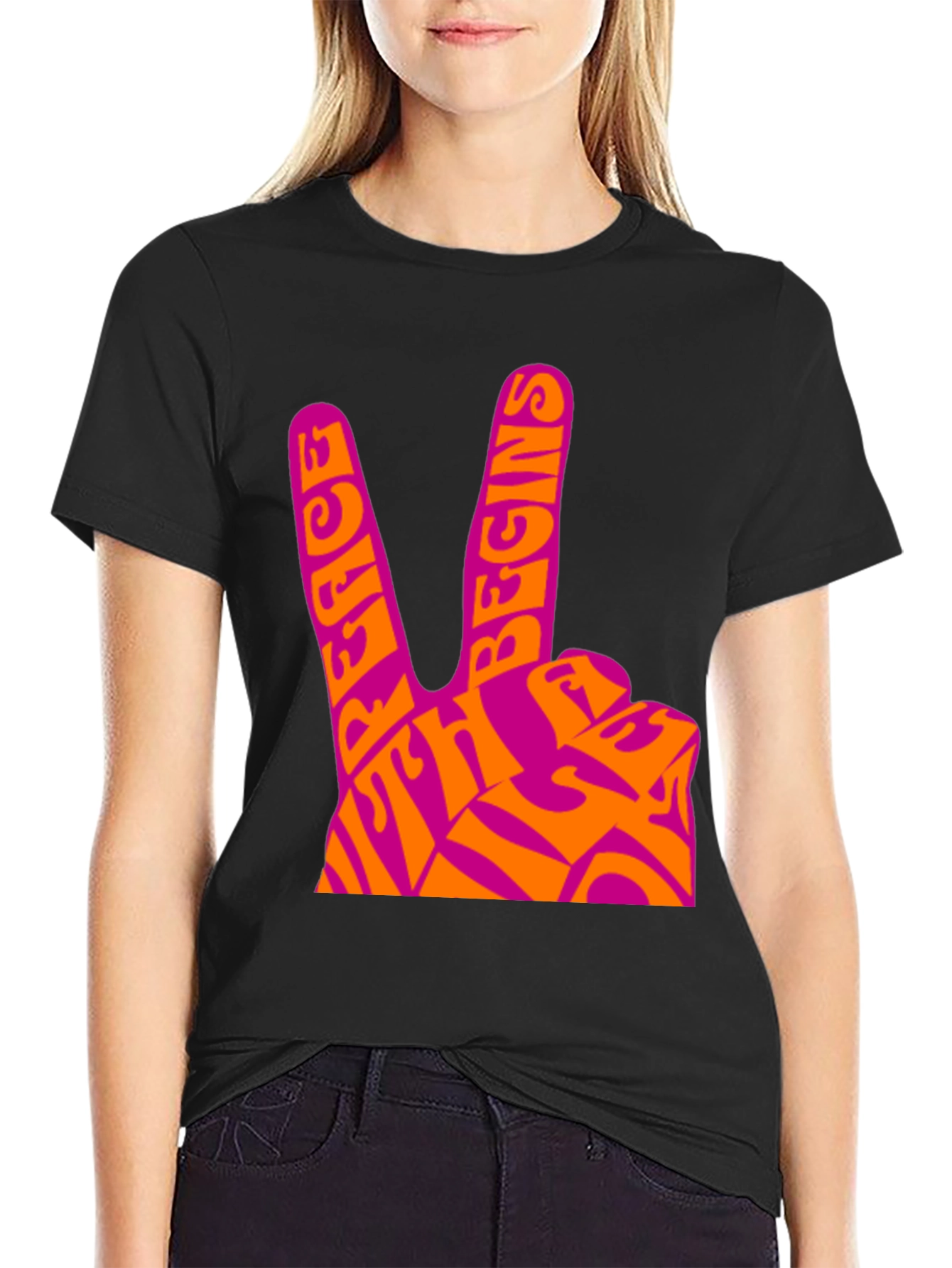 Peace Begins With Me T-Shirt - Retro Design