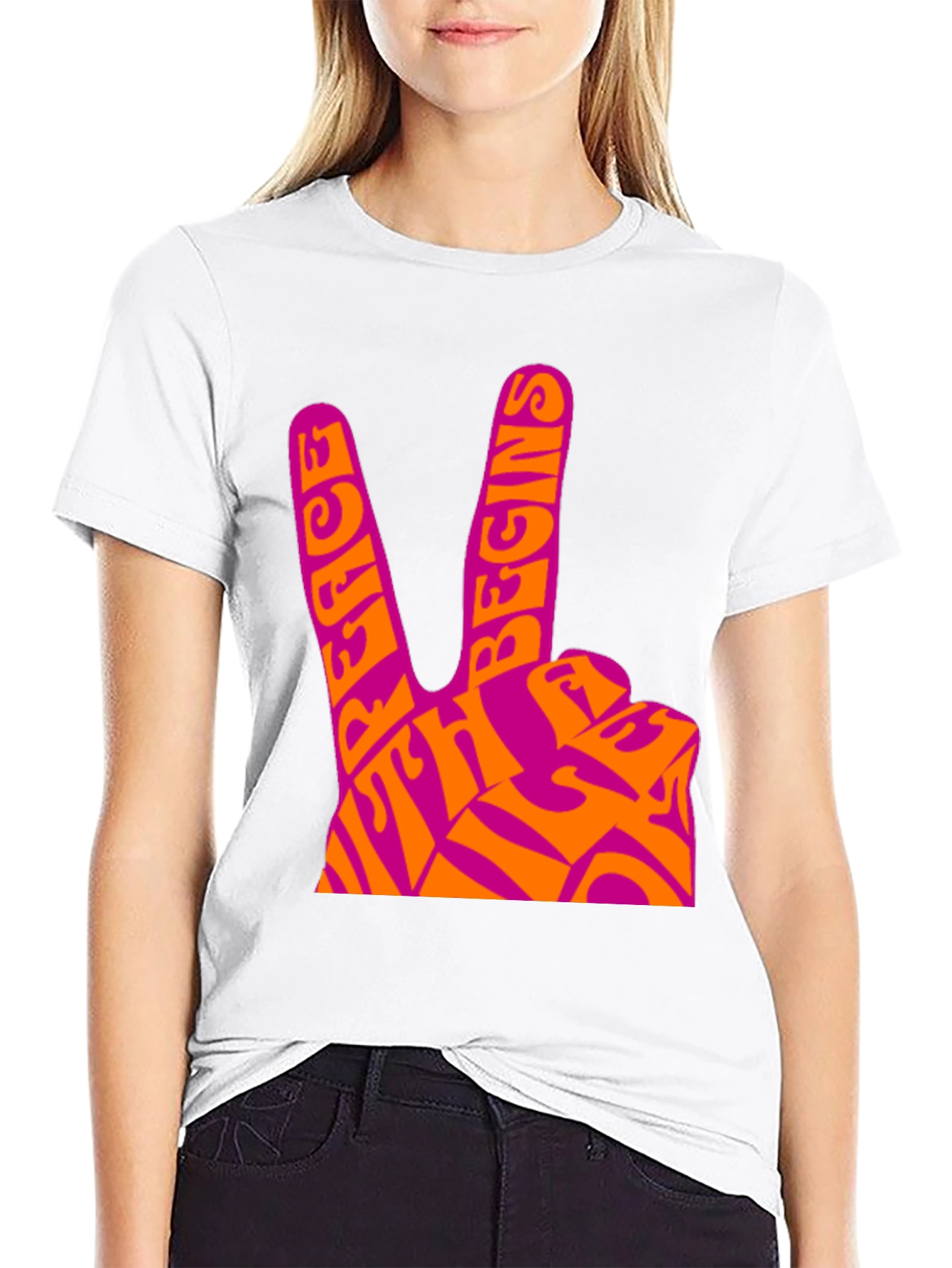 Peace Begins With Me T-Shirt - Retro Design