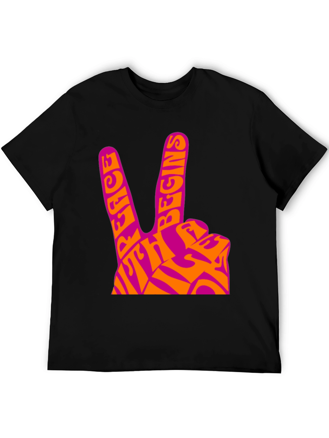 Peace Begins With Me T-Shirt - Retro Design