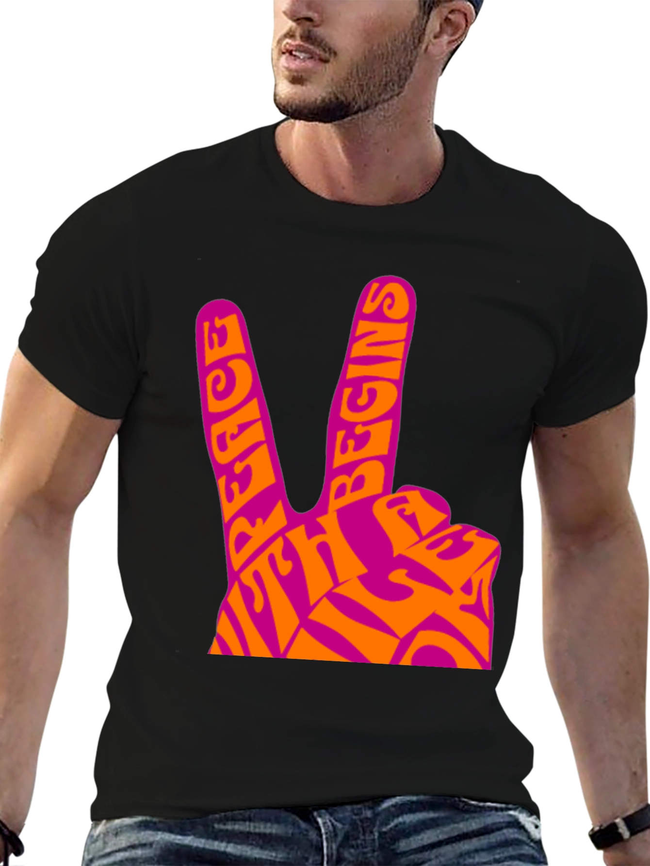 Peace Begins With Me T-Shirt - Retro Design