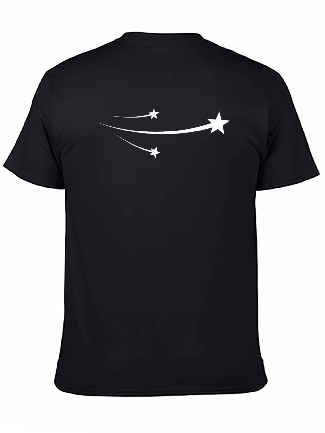Shooting Star Graphic Tee - Stylish Black Cotton T-Shirt