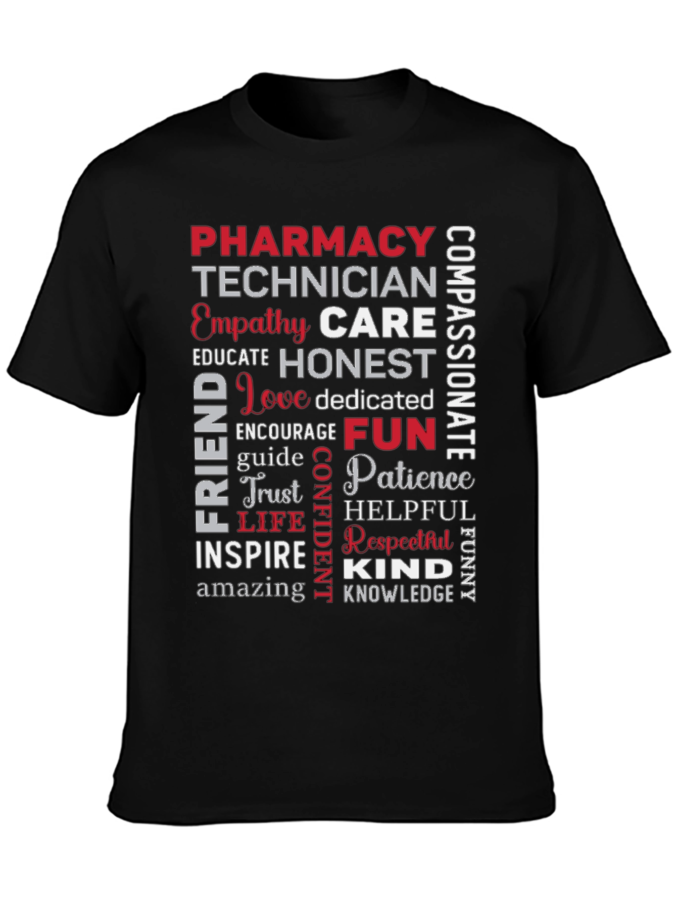 Pharmacy Technician Word Art T-Shirt