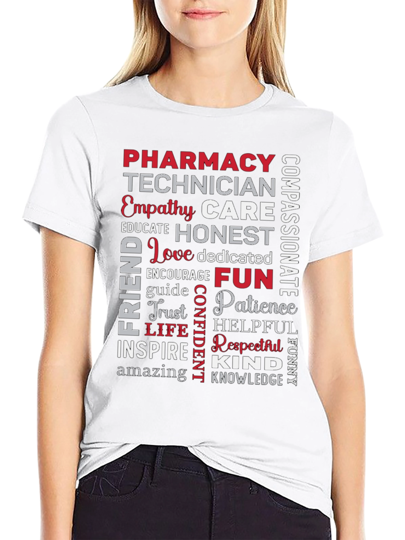Pharmacy Technician Word Art T-Shirt