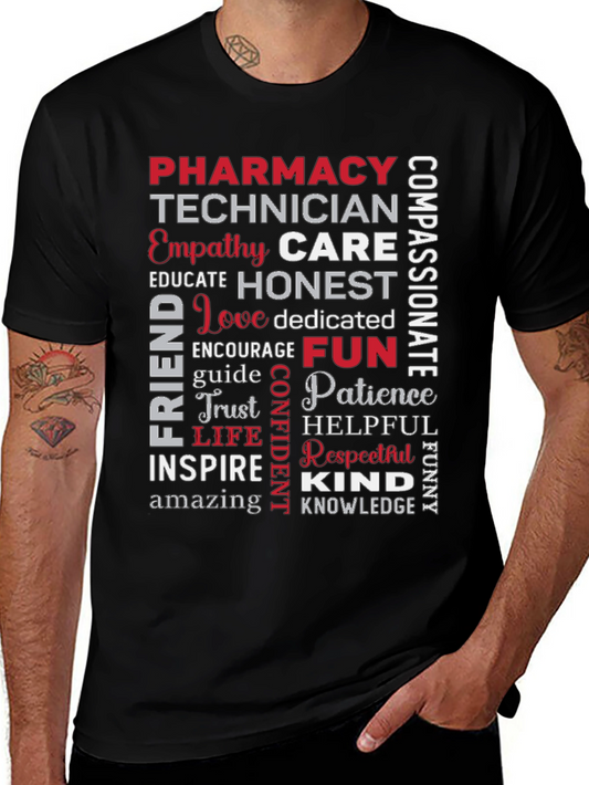 Pharmacy Technician Word Art T-Shirt