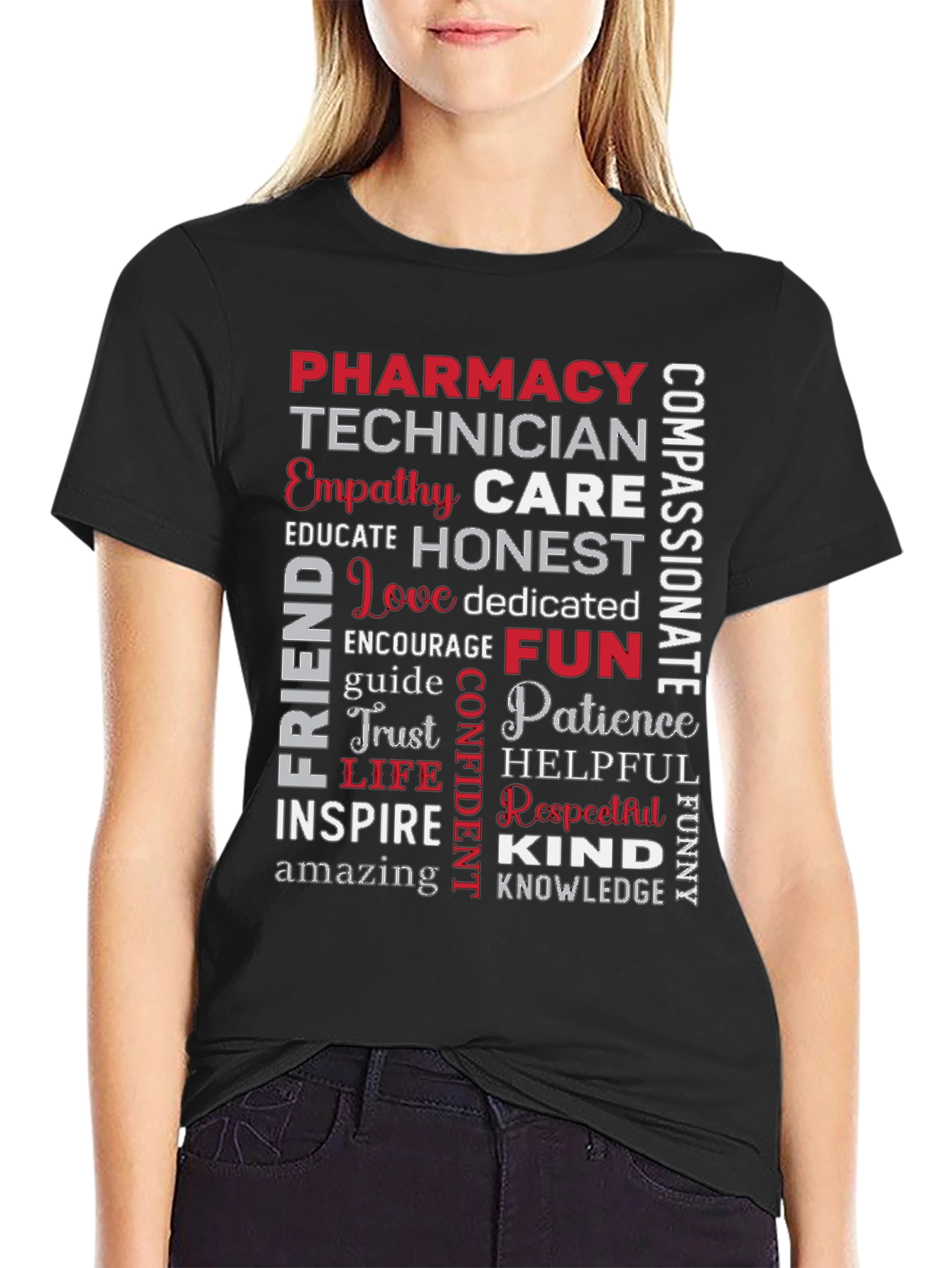 Pharmacy Technician Word Art T-Shirt