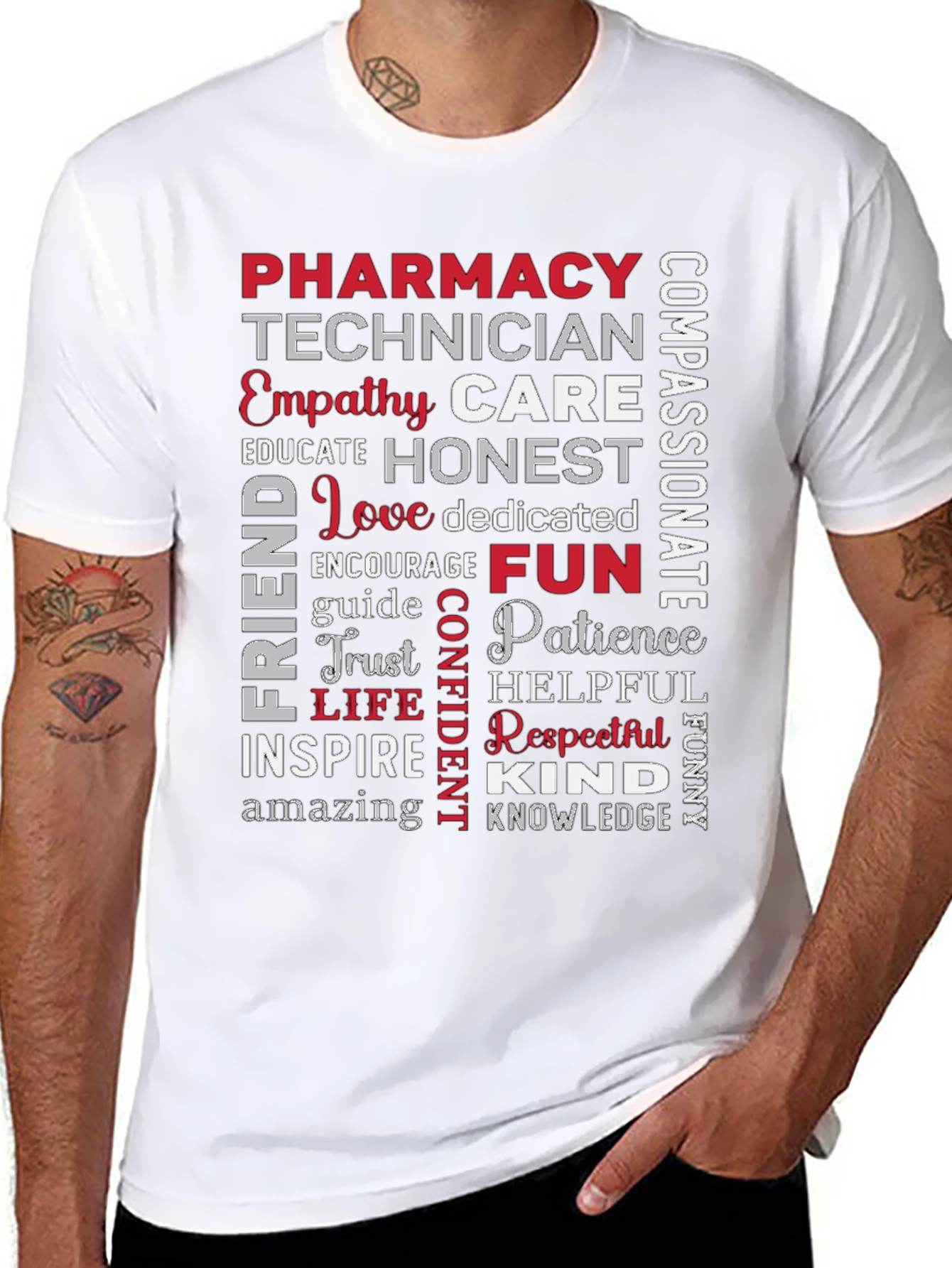 Pharmacy Technician Word Art T-Shirt