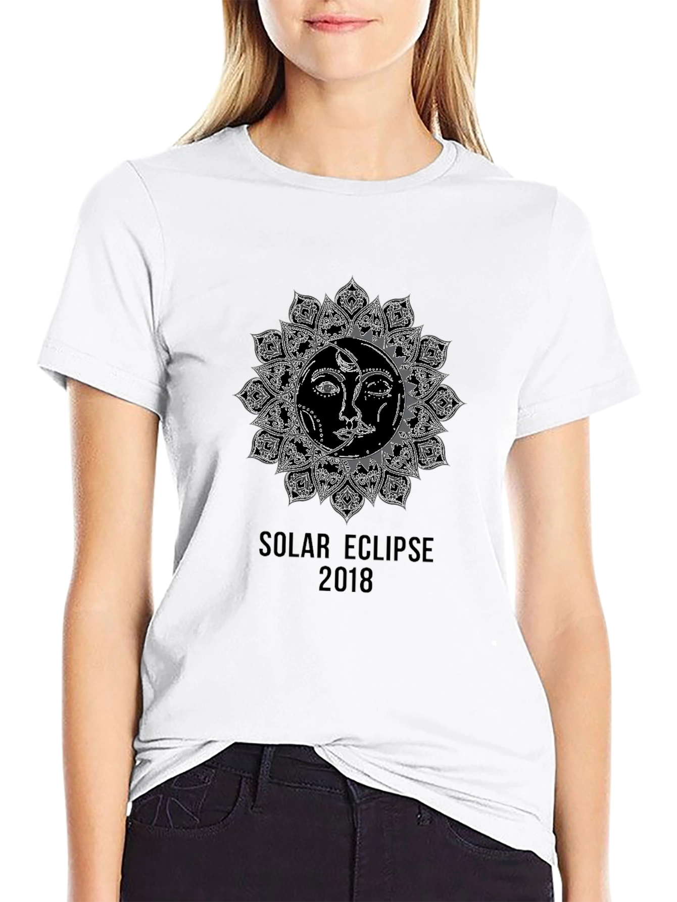 Solar Eclipse 2018 Graphic T-Shirt - Black