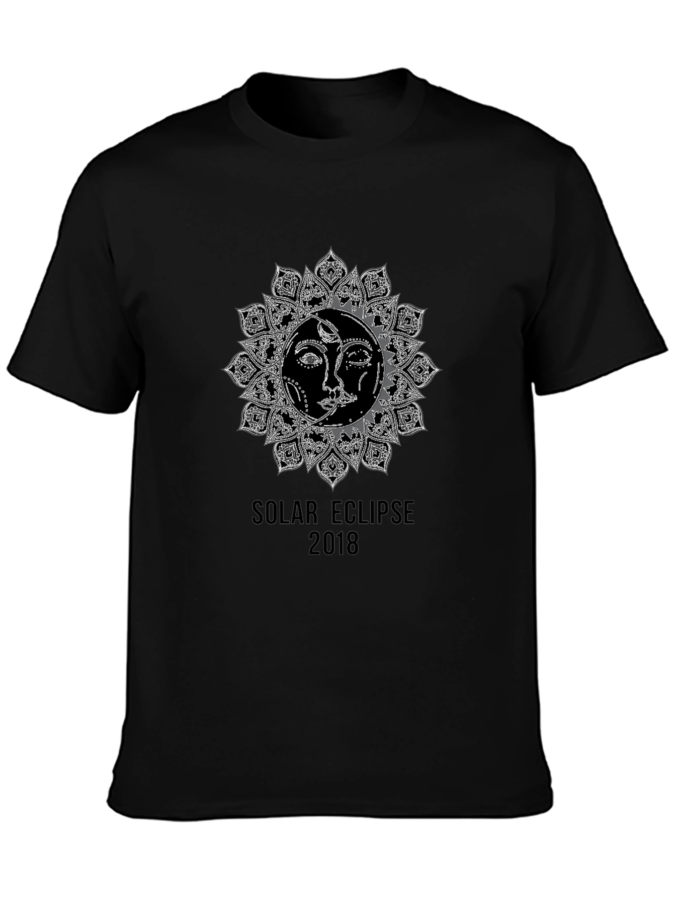 Solar Eclipse 2018 Graphic T-Shirt - Black