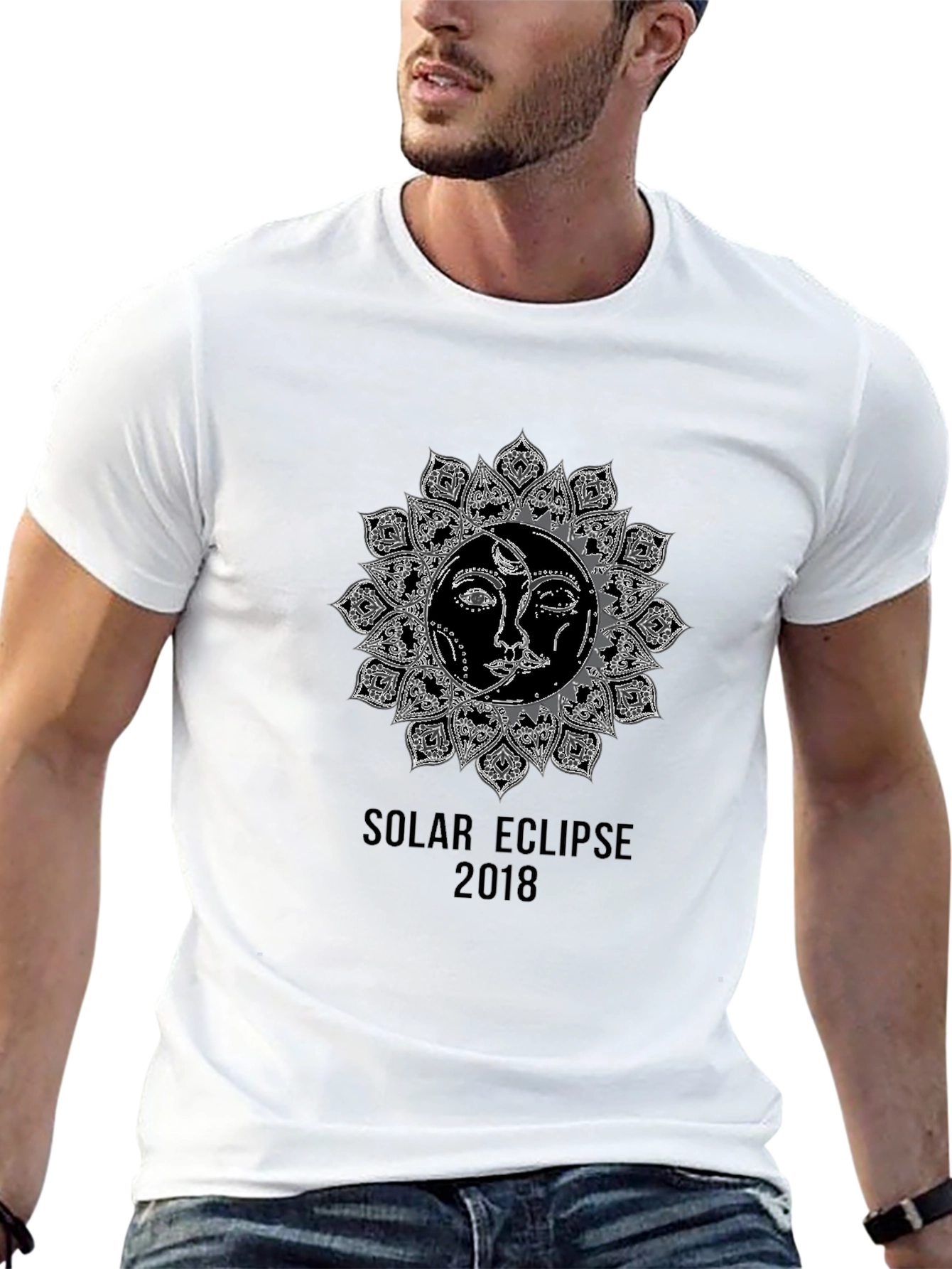 Solar Eclipse 2018 Graphic T-Shirt - Black