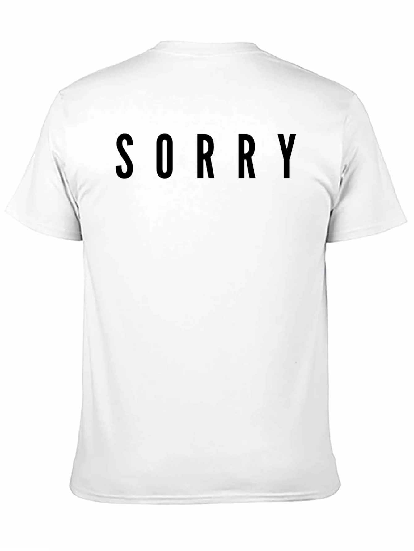 Sorry Black Graphic Tee - Soft Cotton Blend