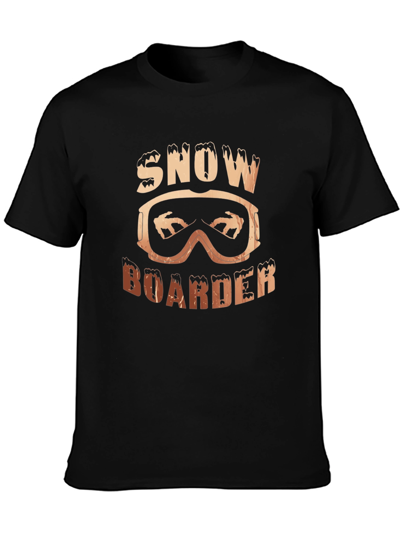 Snowboarder Graphic T-Shirt - Stylish Black Tee
