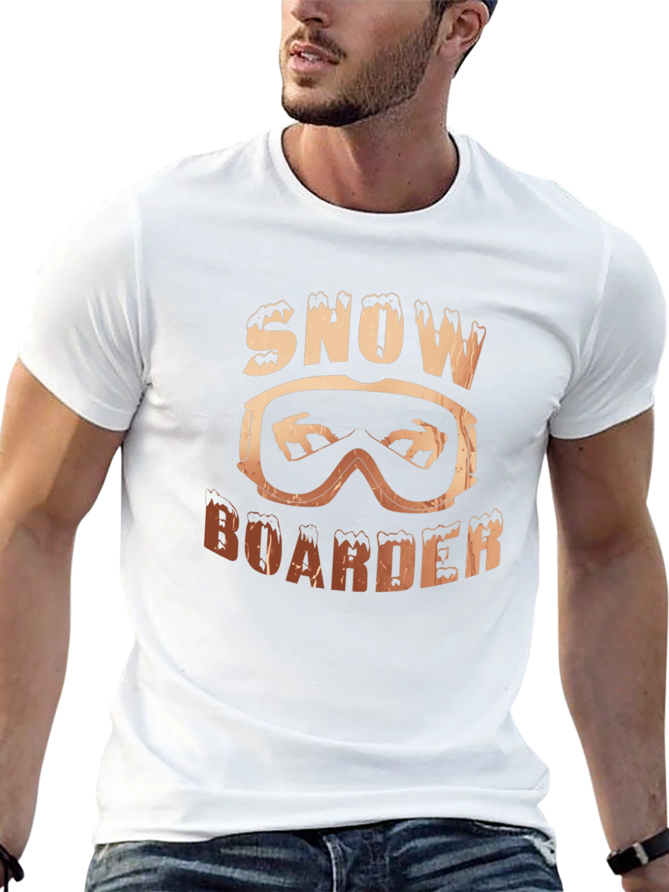 Snowboarder Graphic T-Shirt - Stylish Black Tee
