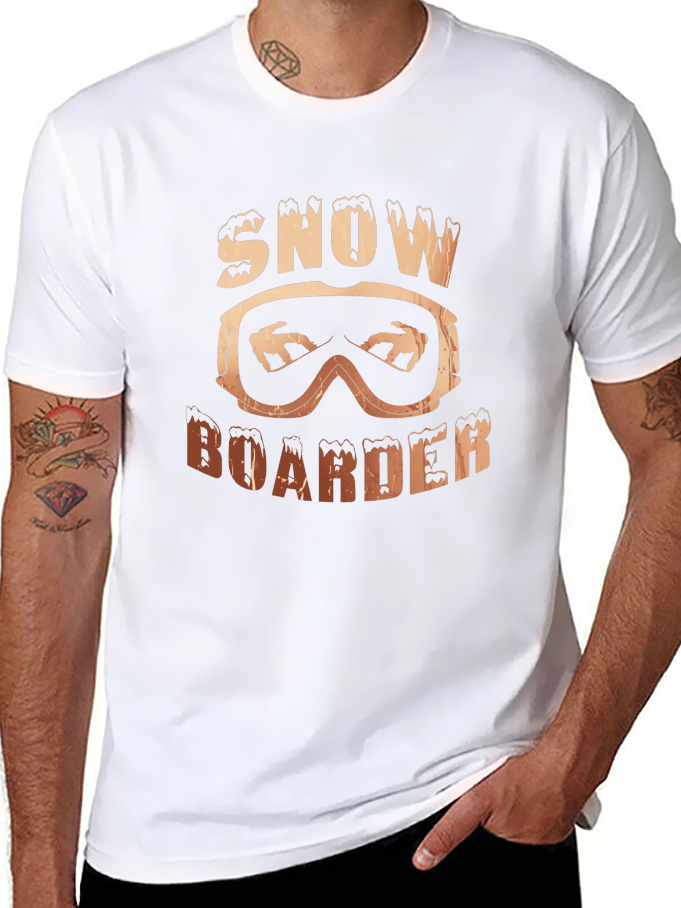 Snowboarder Graphic T-Shirt - Stylish Black Tee