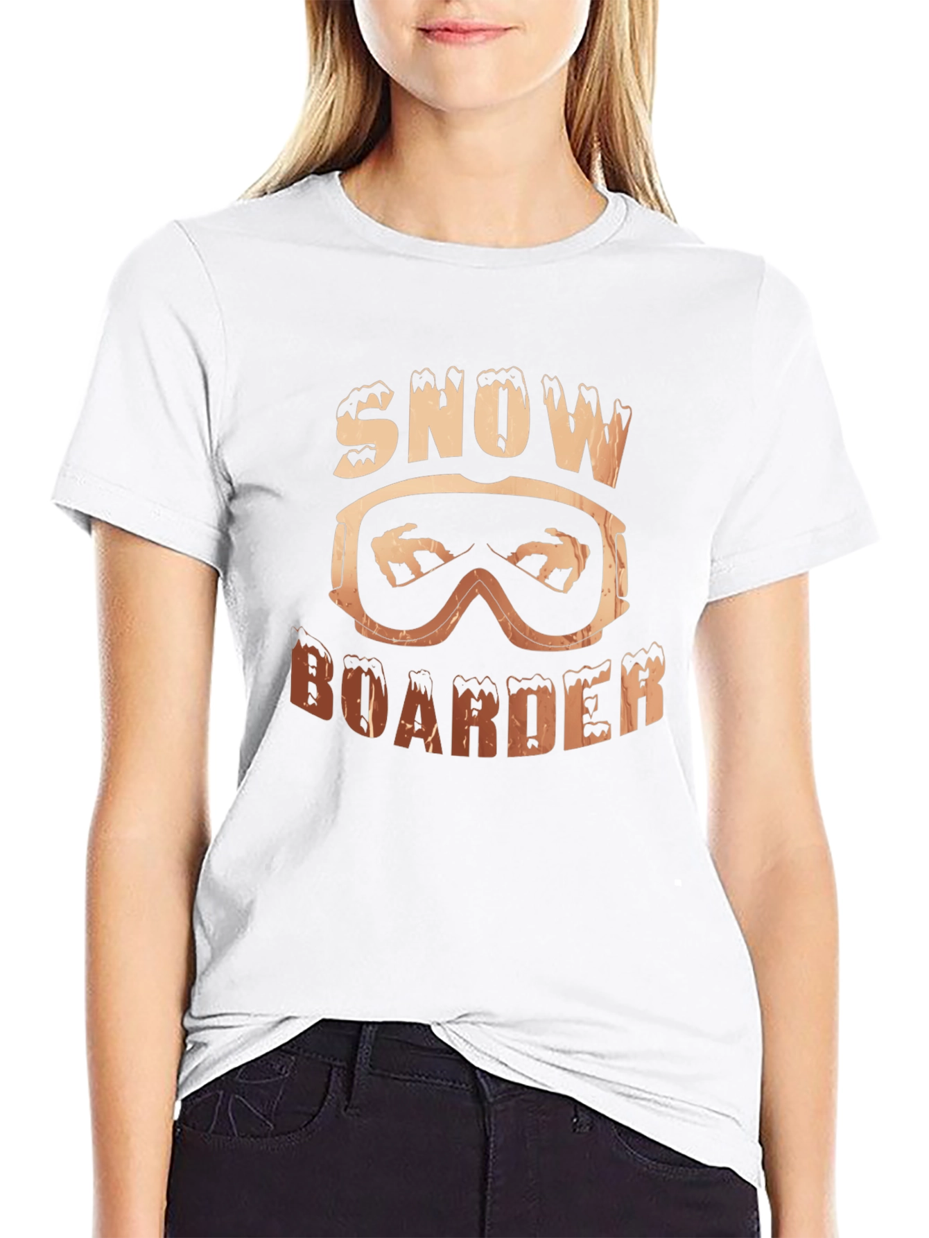 Snowboarder Graphic T-Shirt - Stylish Black Tee