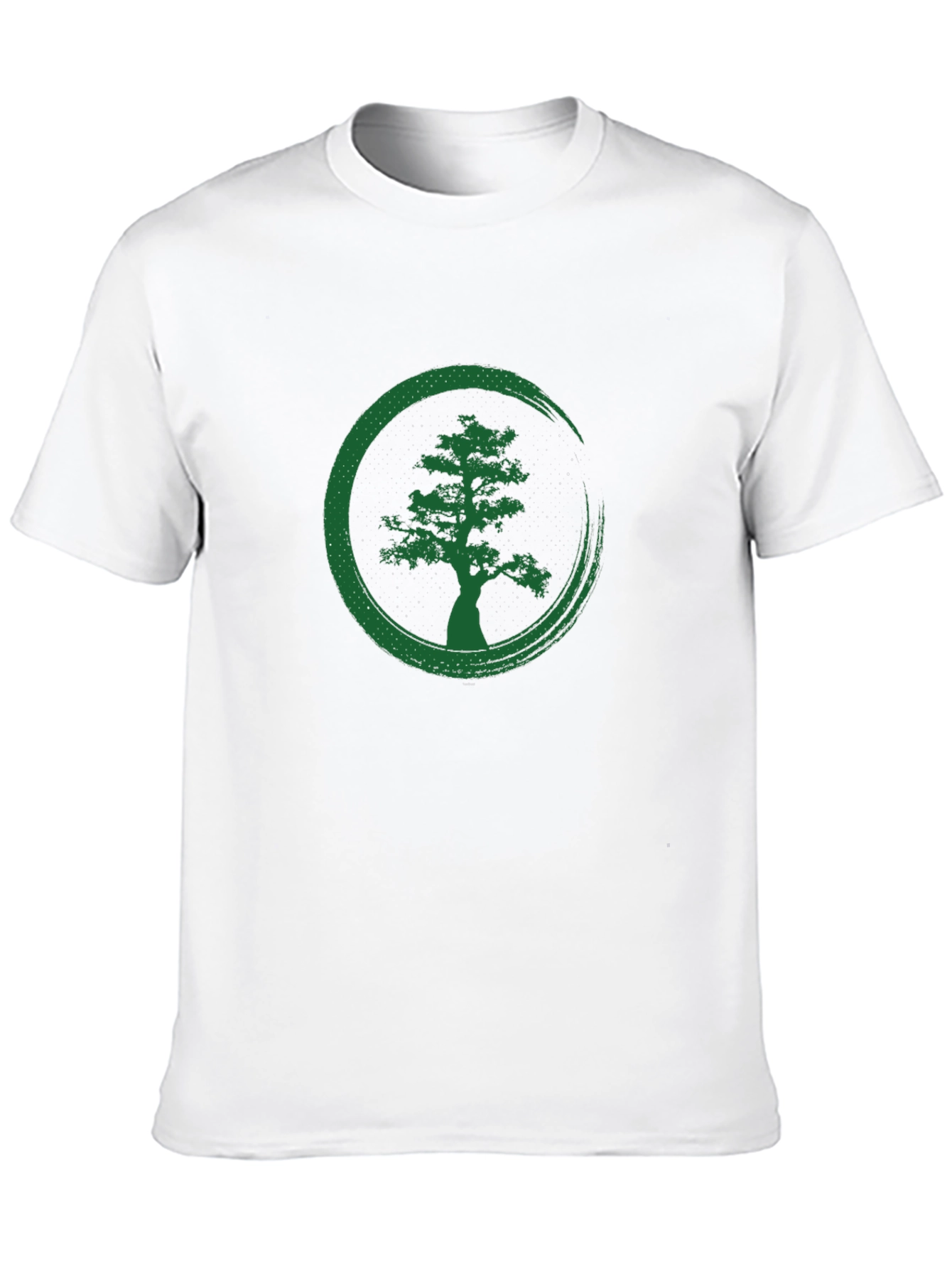 Zen Tree Graphic Tee - Black Cotton T-Shirt