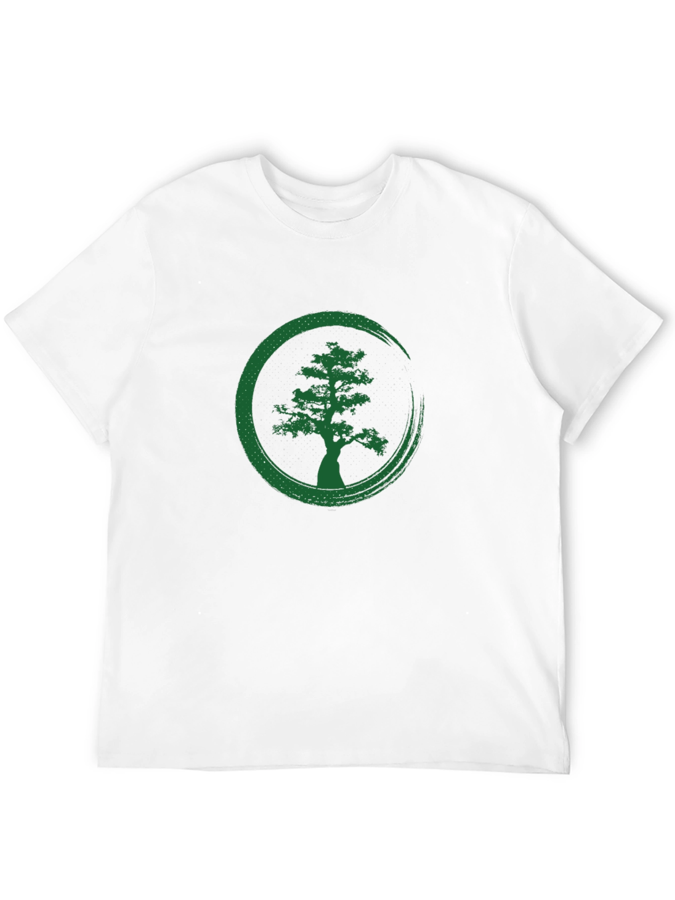 Zen Tree Graphic Tee - Black Cotton T-Shirt