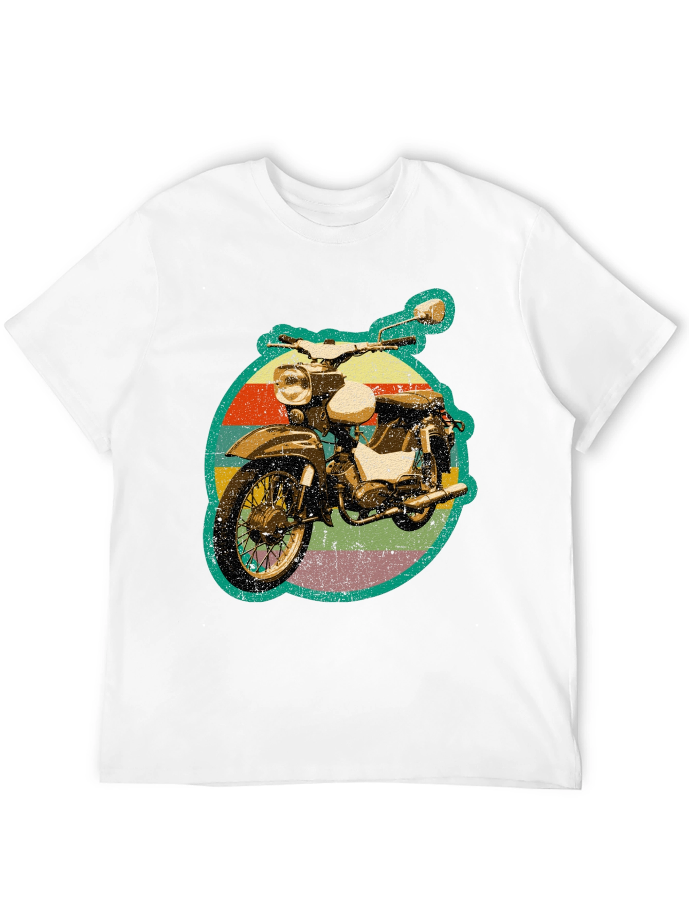 Retro Motorcycle Graphic Tee - Black Unisex T-Shirt