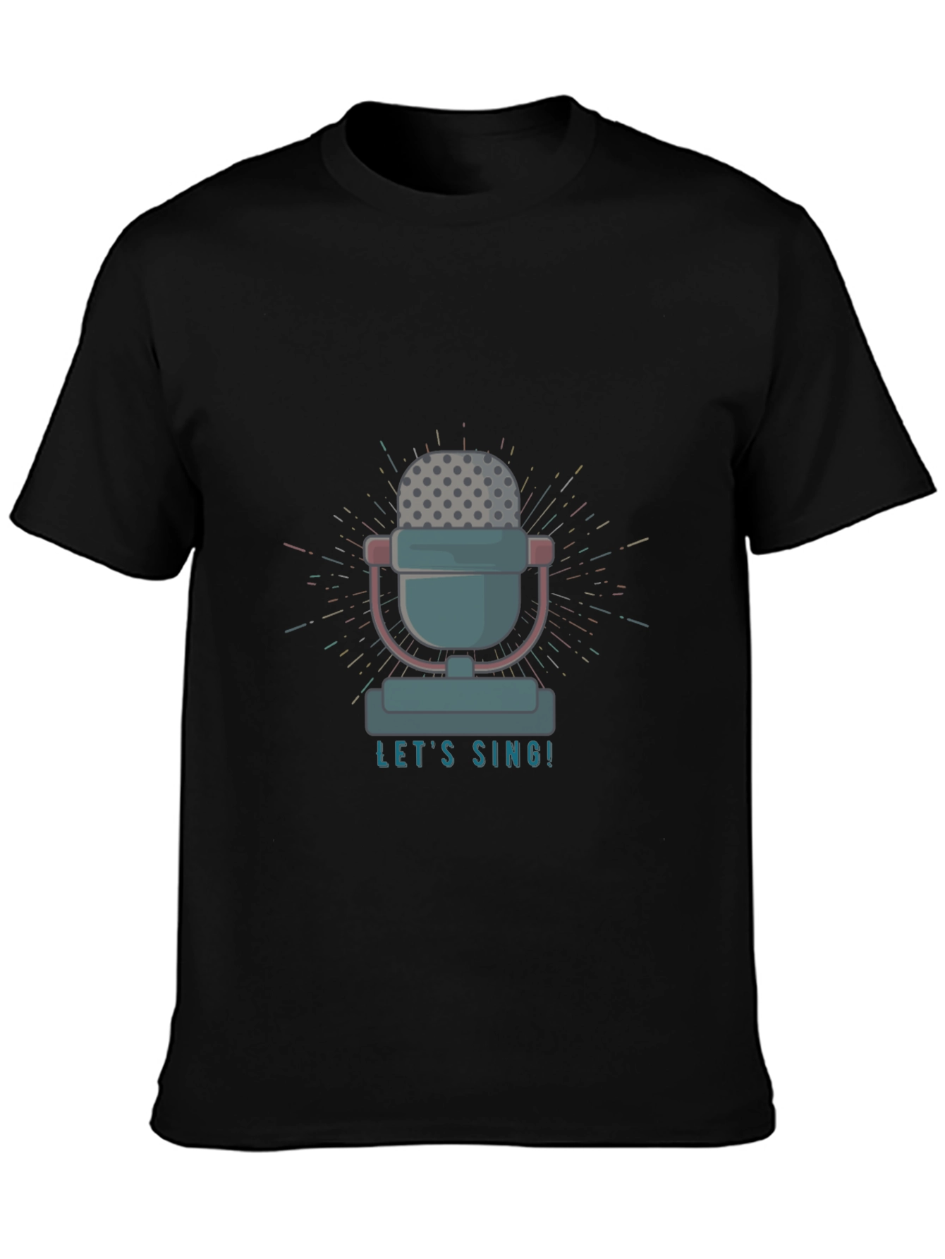 Retro Microphone T-Shirt - Lets Sing!