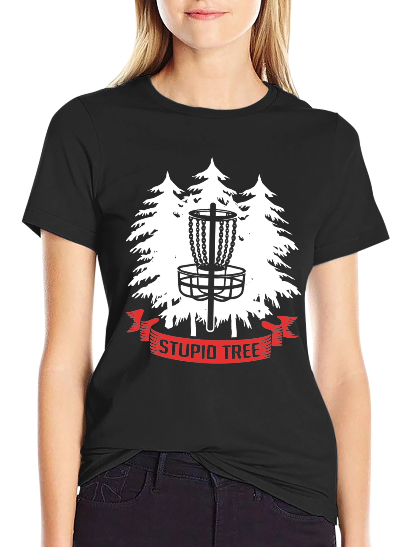 Stupid Tree Disc Golf Graphic T-Shirt