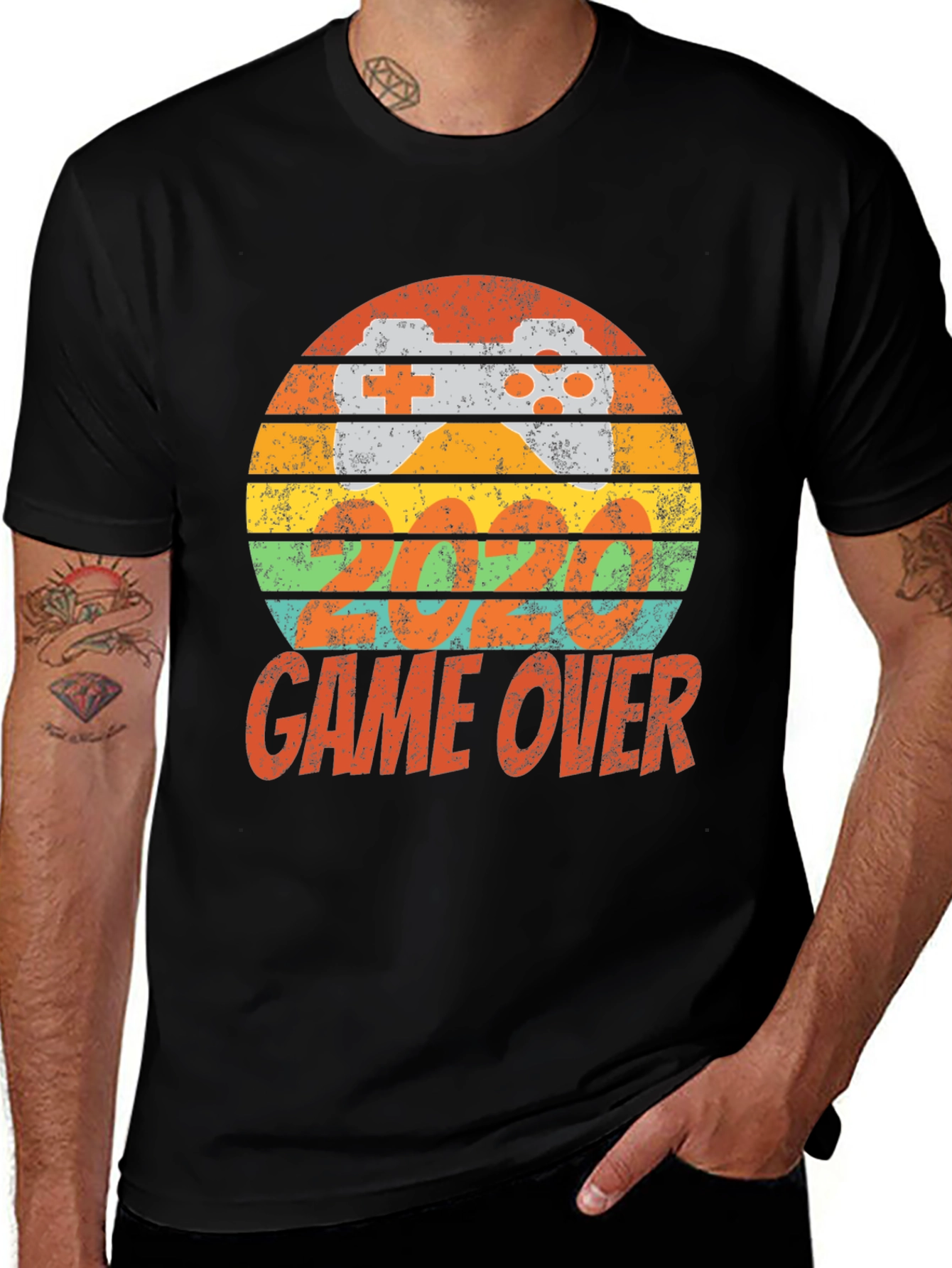 Retro Gamer Tee - Game Over Design