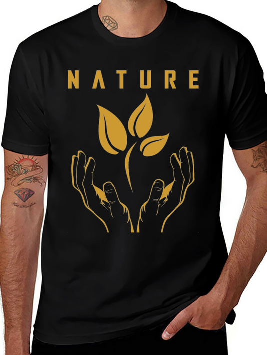 Nature Hands Graphic Tee - Eco-Friendly Shirt