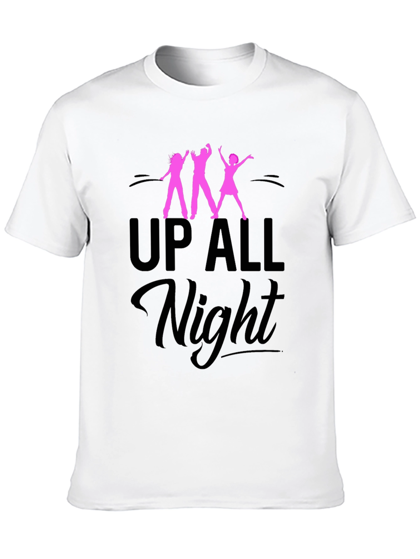 Up All Night Graphic Tee - Black Unisex T-Shirt